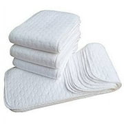 New 5pcs Infant White Cotton Baby Cloth Diaper Washable Nappy