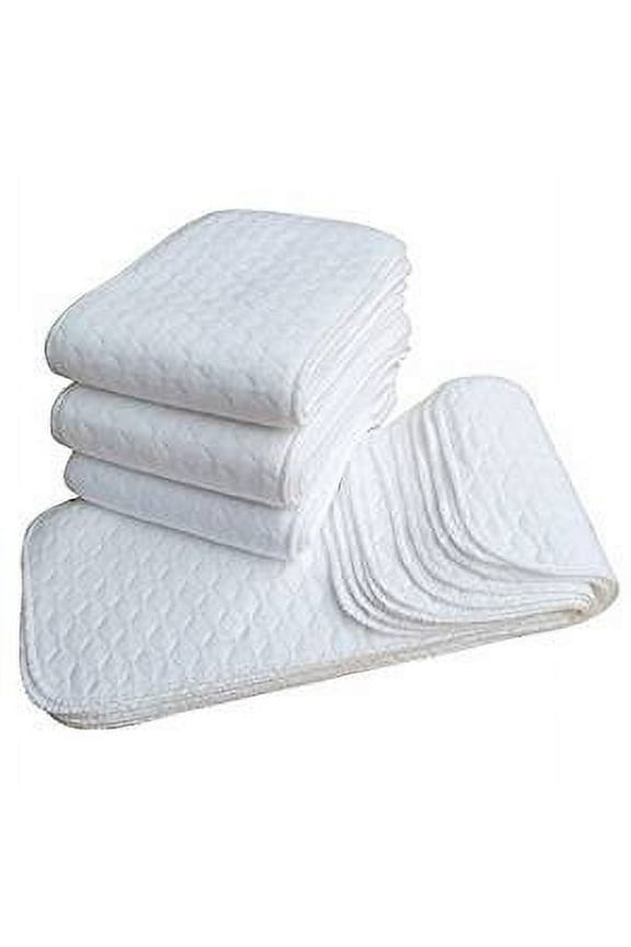 New 5pcs Infant White Cotton Baby Cloth Diaper Washable Nappy