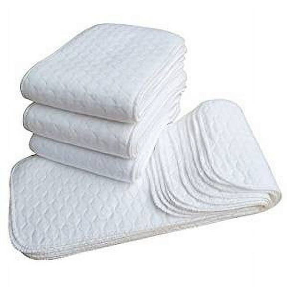 New 5pcs Infant White Cotton Baby Cloth Diaper Washable Nappy