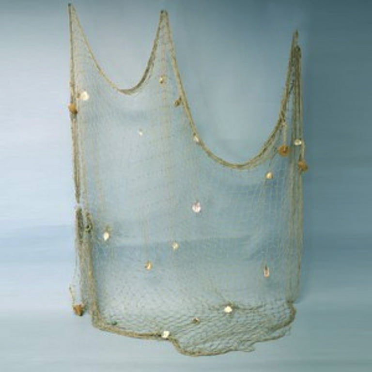New 5x10 Decorative Fish Netting complete with Real Nautical Fishing Net Luau Sea Shells! New 5x10 Decorative Fish Netting complete with Real Nautical Fishing Net Luau Sea Shells!