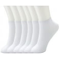 thumbnail image 1 of New 6-12 Pairs Ankle Quarter Crew Socks Cotton Casual Mens Womens Low Cut White, 1 of 2