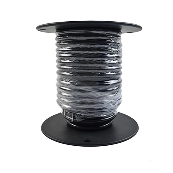 OEM Grade Cobra Wire 6 AWG Tinned Copper Marine Battery Cable Compatible with Boats RVs Outboards 50 Foot Black Spool COB-A2006T-B
