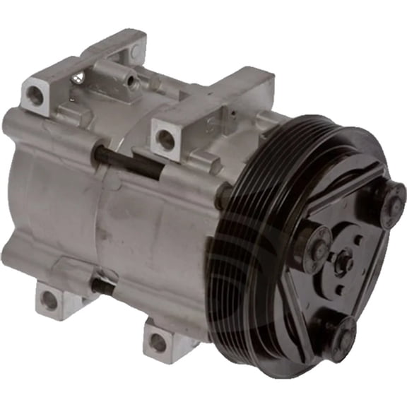 New 6-Groove Pulley A/C Compressor Compatible With Ford Bronco Custom 6 Cyl 4.9L F-350 Custom 8 Cyl 7.5L F-150 XLT Lariat 6 Cyl 4.9L Bronco XLT 6 Cyl 4.9L 1989 By GPD6511444