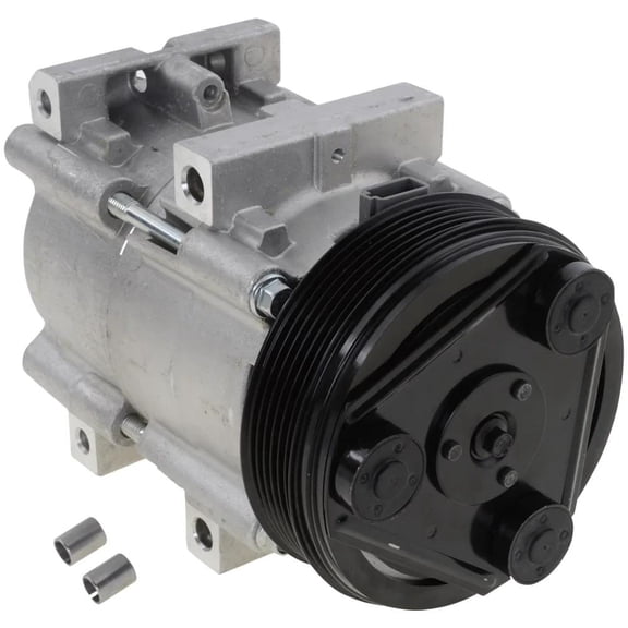 New 6-Groove Pulley A/C Compressor Compatible With Ford F-150 Eddie Bauer 6 Cyl 4.9L E-150 Econoline Club Wagon Custom 8 Cyl 5.0L F-350 Special 6 Cyl 4.9L 1990-2004 By REPFD191150