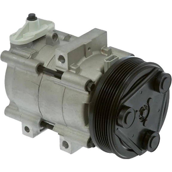 New 6-Groove Pulley A/C Compressor Compatible With Ford Mazda Mercury Escape XLT Sport 6 Cyl 3.0L Contour SE 6 Cyl 2.5L Contour LX Sport 6 Cyl 2.5L 1995-2007 By GPD6511454