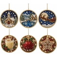 thumbnail image 1 of New 6 PCS Christmas Decor Diamond Painting Christmas Ornaments, Diamond Art Kits for Adults, Pearl Wooden Hanging Pendant DIY Craft Kit,Home Party Gift for Adults (Xmas Cats) (Xmas Cats), 1 of 7