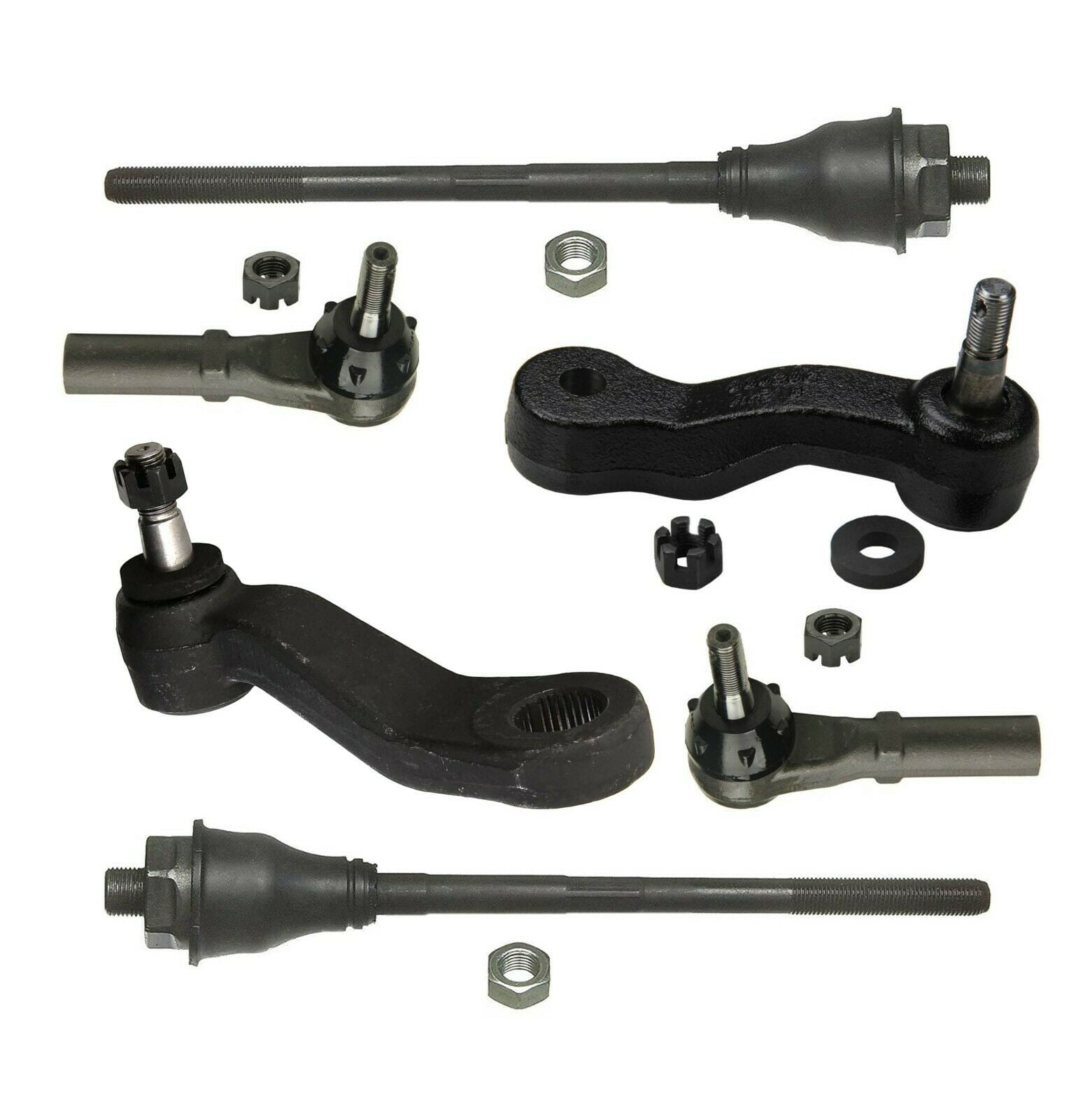 New 6 Pc Front Inner & Outer Tie Rod Ends Idler Pitman Arm with 3 Grooves Spline Steering Kit Fits select: 2001-2010 CHEVROLET SILVERADO, 2001-2010 GMC SIERRA