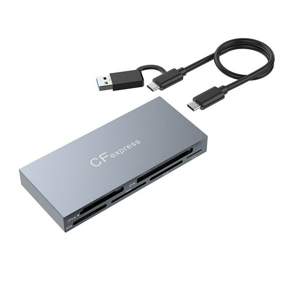 New 6-in-1 CFexpress Type A Card Reader USB3.2 Multi-Card Simultaneous Reading 10GBps SD/TF//XD/MS/CFe-A Card Reader