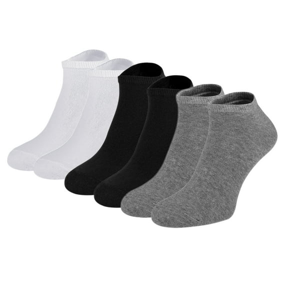 New 6 pairs Black cotton socks Athletic gym socks low-cut quarter ankle socks