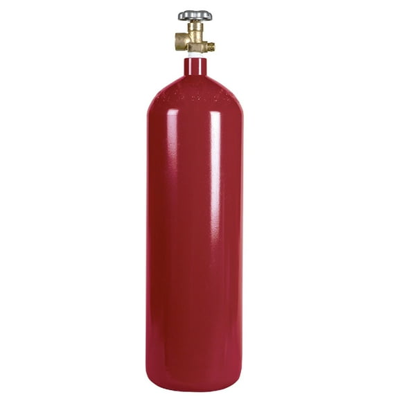 New 60 cu ft Steel Inert Gas Cylinder with CGA580 Valve Helium, Argon, or Nitrogen - Ships Empty