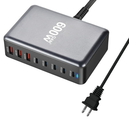 New 600W Gallium Nitride Pd3.1 Desk Charger 6 C2A Charger Multi-Function PD Fast Charge Adapter