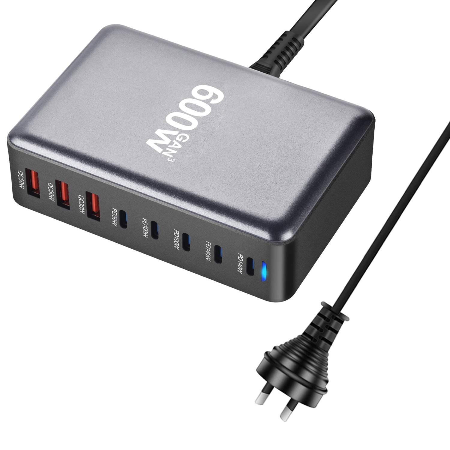 New 600W Gallium Nitride Pd3.1 Desk Charger 6 C2A Charger Multi ...