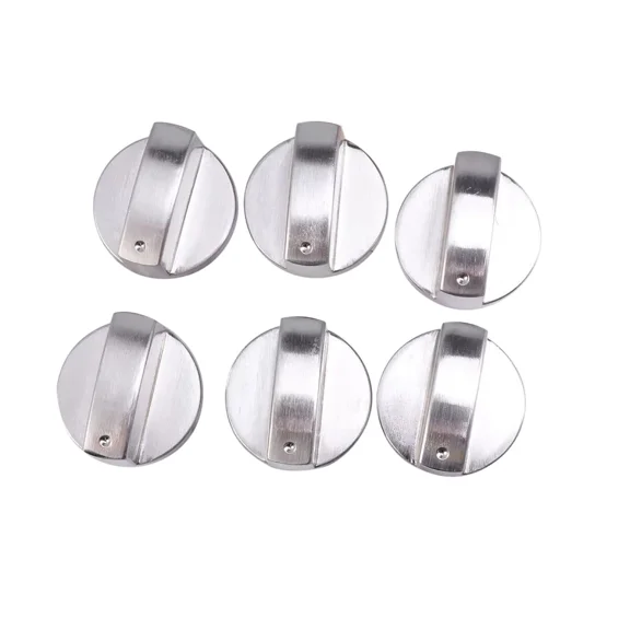 New 6Pcs Gas Stove Knobs Cooker Oven Kitchen Control Metal Replace 6Mm