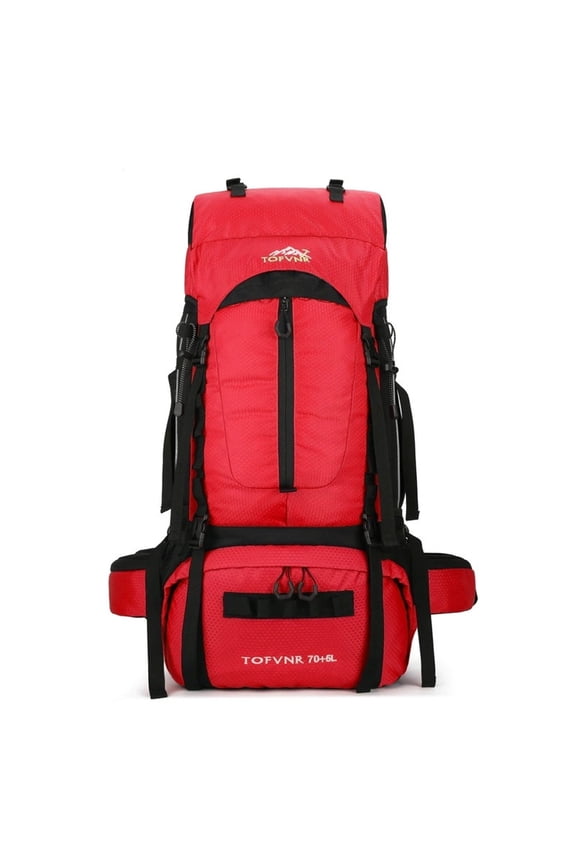 New 75L Large Capacity Hiking Backpack, Cross-Border Outdoor Sports Travel Casual Waterproof Luggage Bag, Unisex Lightweight Multifunctional For Camping Trekking Travel Needs