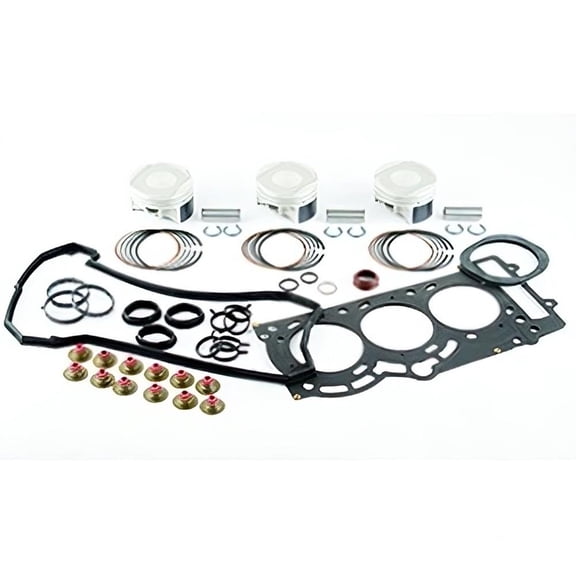 Top End Rebuild Kit Compatible with 2014-2025 Sea-Doo Spark 900 ACE PTFE Spark 2UP 3UP HO TRIXX 60 90 PWC 75.00mm 1.00mm Over Rotax 3-Cyl 4-Stroke 899cc Rings Gaskets Wrist Pin Circlips