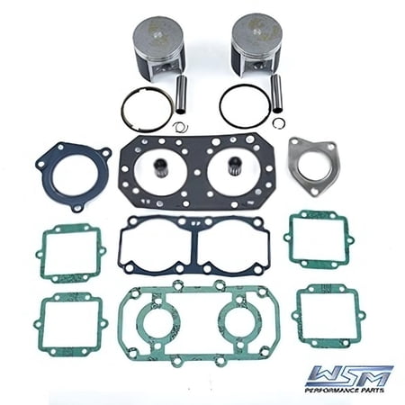 Rebuild Kit Compatible with 1991-1995 Kawasaki 550SX PWC JS550 Twin 2-Stroke Reed Valve Jet Ski 13001-3725 13029-2077 608M07600 76.00mm 1.00mm Over 531cc Pistons Rings Gaskets Complete
