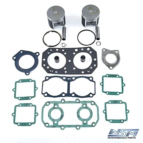 OEM Grade Rebuild Kit Compatible with 1991-1995 Kawasaki 550SX JS550 Twin 2-Stroke 47HP PWC 13001-3725 13001-2094 608M07600 76.00mm 1.00mm Over 531cc Reed Valve Pistons Rings Gaskets