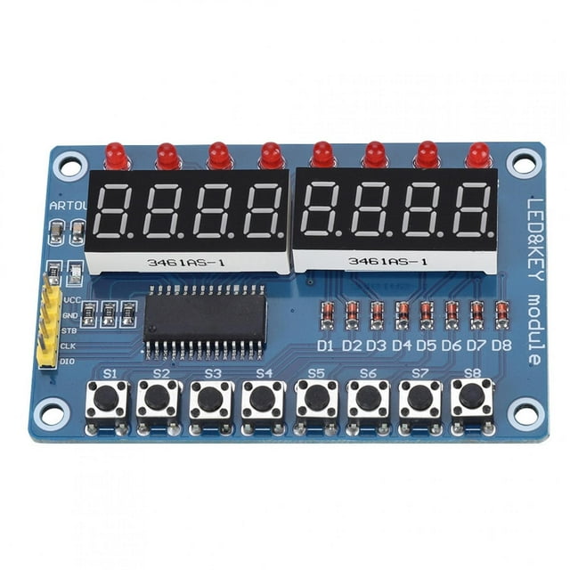 New 8-Bit Digital LED Key Digital Tube TM1638 Display Module For ...