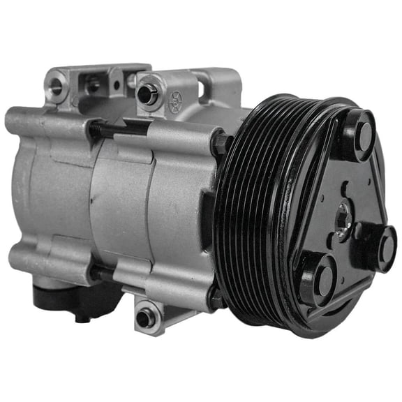 New 8-Groove Pulley A/C Compressor Compatible With Ford Hyundai Lincoln F-250 XL 8 Cyl 5.4L F-250 Super Duty Lariat 10 Cyl 6.8L F-250 XLT 8 Cyl 5.4L 1997-2010 By REPF191114