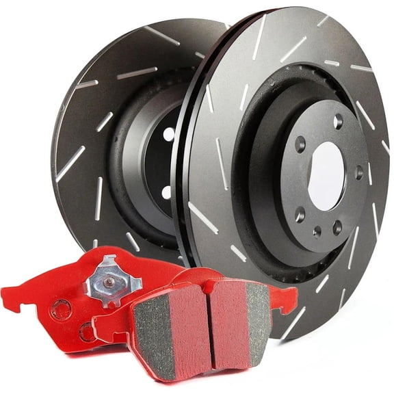 New 8 Lugs Brake Disc and Pad Kit Compatible With Fiat 500 Abarth 4 Cyl 1.4L By E35S4KR1439