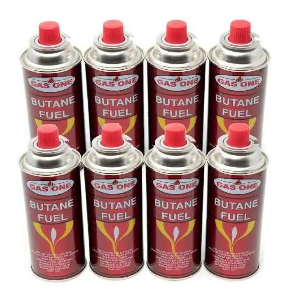 New 8 oz. Butane Fuel Canister Cartridge with Safety Release Device (8-Pack)