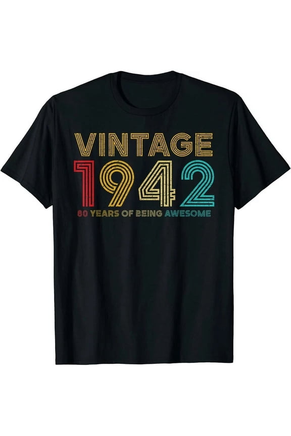 New 80 Year Old Vintage 1942 Limited Edition 80Th Birthday T-Shirt Size S-3Xl