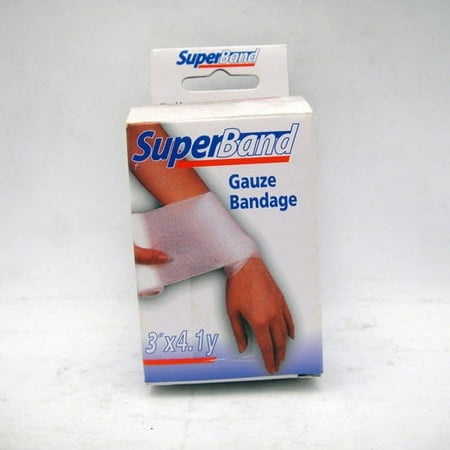 New 807581 Super Band Gauze Bandage 3In X 4.1Y (36-Pack) Pharmacy Cheap Wholesale Discount Bulk Health And Beauty Pharmacy Dove