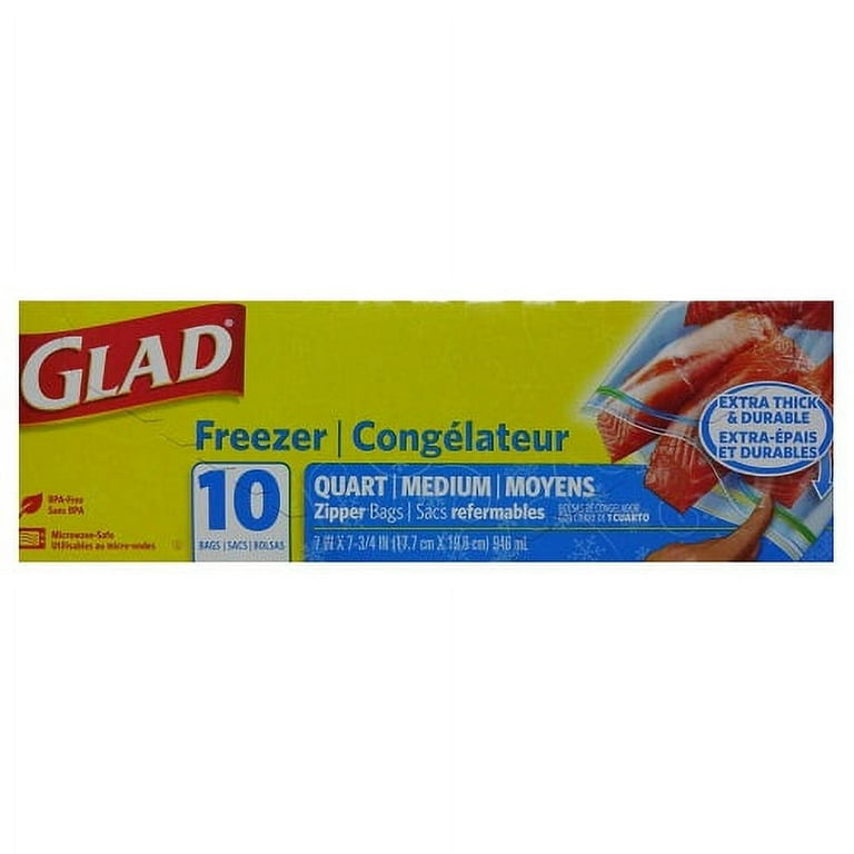 Glad Freezer Zipper Gallon Bags Lot of 4 - 28 Count /112 Total Count Free  Ship..
