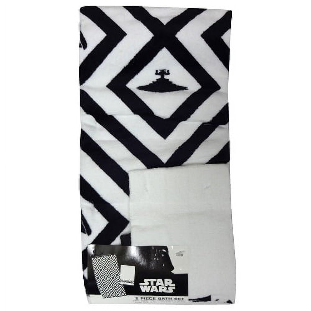 New 824602 Star Wars Bath Towel 2Pc Black White (4Pack) Bath Cheap