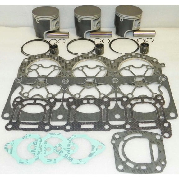 Platinum Rebuild Kit Compatible with 1995-1998 Yamaha Wave Raider 1100 Wave Venture Exciter 220 63M 3-Cyl Triple 1051cc 110HP 2-Stroke 62T-11631-00-92 62T-11631-01-92 82mm Forged Weight