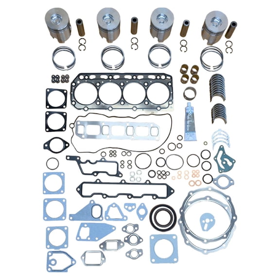 Overhaul Rebuild Kit 0.25mm Oversize Compatible with Yanmar 4TNV88C 4-Cylinder Diesel Excavator Loader Tier 4 YOK4TNV88C/25