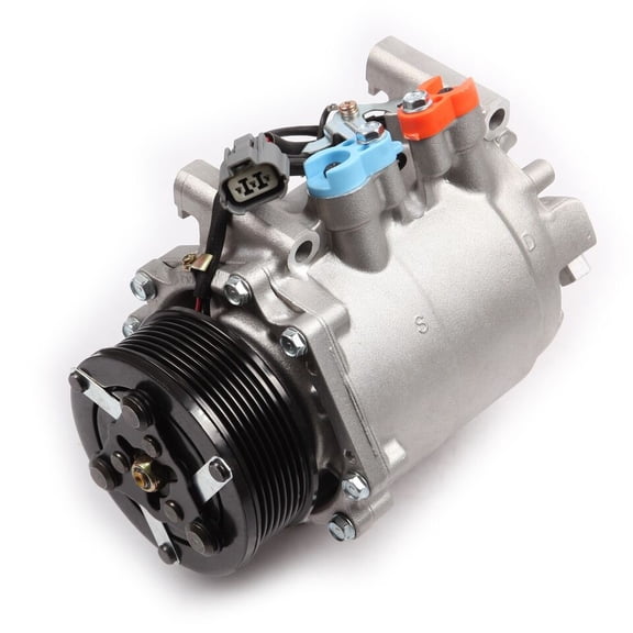 A/C Compressor Compatible with 2004 2005 2006 2007 2008 Acura TSX 2.4L L4 DOHC i-VTEC Sedan HS110 Type 7 Groove 111mm Clutch Pulley Aluminum Belt Driven New Replaces 38810-RBB-A01
