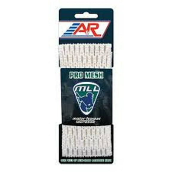 New A&R Major League Lacrosse MLL Licensed Pro Mesh Semi Soft Mesh 1 Piece White