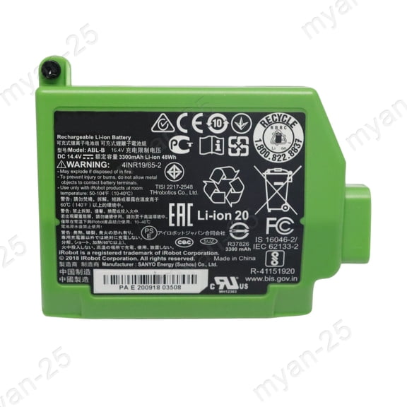 New ABL-B Battery IRobot Robot Roomba S9 S9+ 4INR19/65-2 14.4V 48WH 3300MAh
