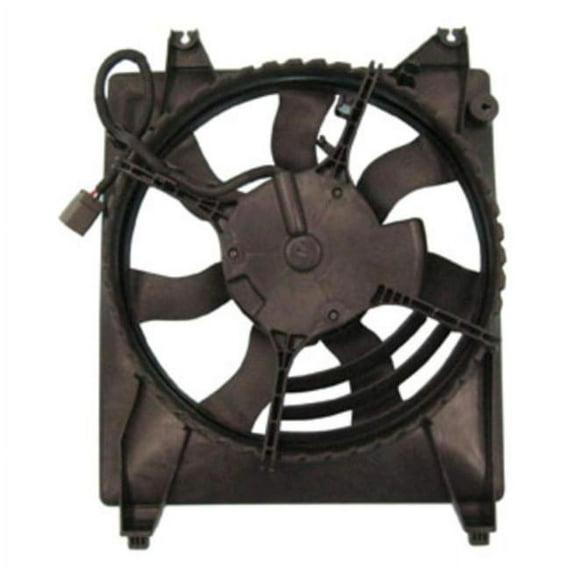 New Condenser Cooling Fan Assembly Compatible with 2006-2012 Kia Sedona LX EX 2007-2008 Hyundai Entourage 3.8L V6 Single Fan with Shroud 25380-4D900 KI3115120 253804D900 97730-4D900