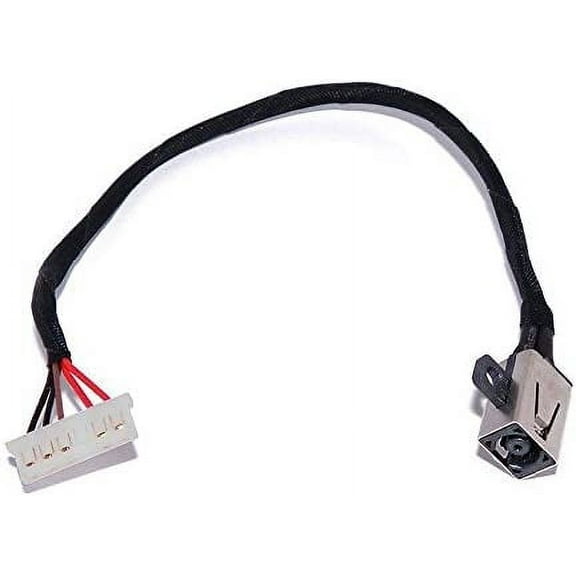 New AC DC Jack Power Plug in Charging Port Connector Socket with Wire Cable Harness Replacement for Dell Inspiron 15 41113 5100