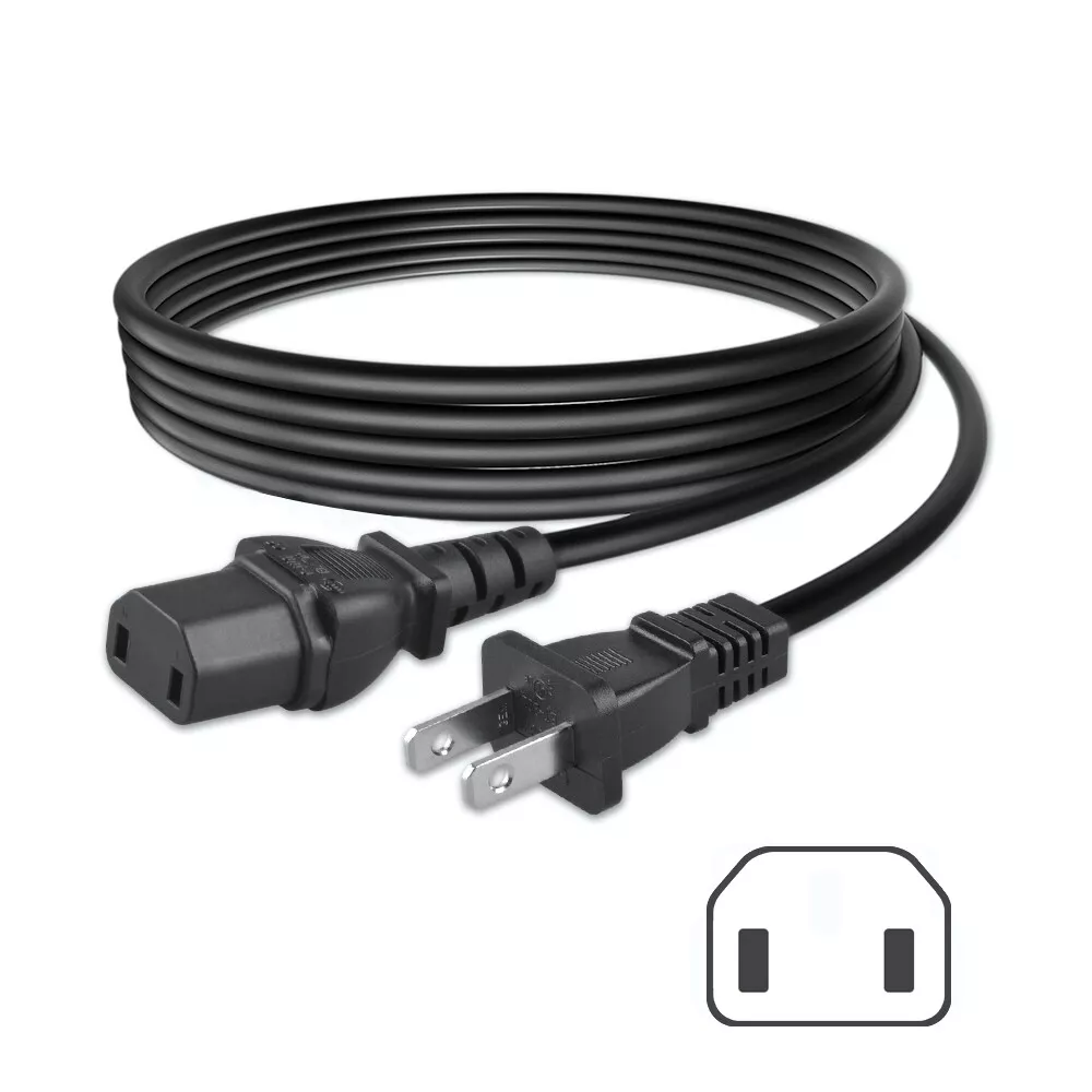 New AC Input Power Cord Outlet Socket Cable Plug Lead Replacement for Sharp LC-70UQ17U 70" LC-80UQ17U LC-80LE650U 80" LC-60LE857U LC-60LE650U 60" LED Smart HD TV