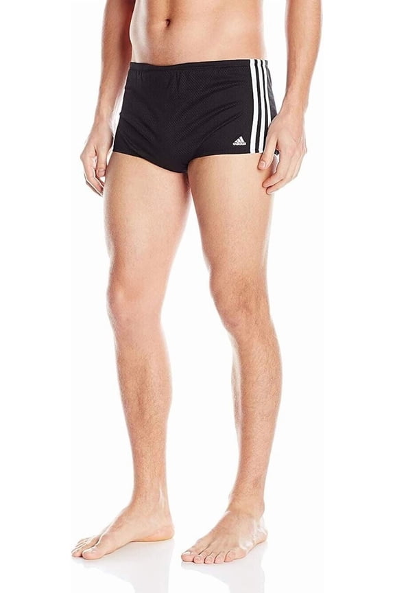 New ADIDAS Men's Mesh Drag Swim Briefs Suit Trunks Black 22