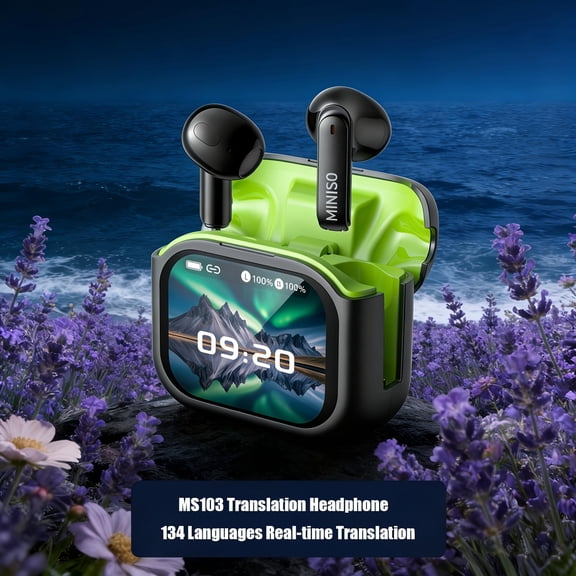 New AI Translation In-Ear Wireless Headphones, Real-Time Translation in 134 Languages, LED Smart Touch Screen, Lactive Noise Cancellation, Your Personal Translator, Perfect for Daily Use And Gifting