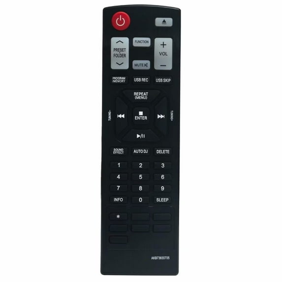 New AKB73655705 Replaced Remote Conrol for LG Mini Hi-Fi System CM6520 Cms6520f CM4230 Cms4230f Cms6520w