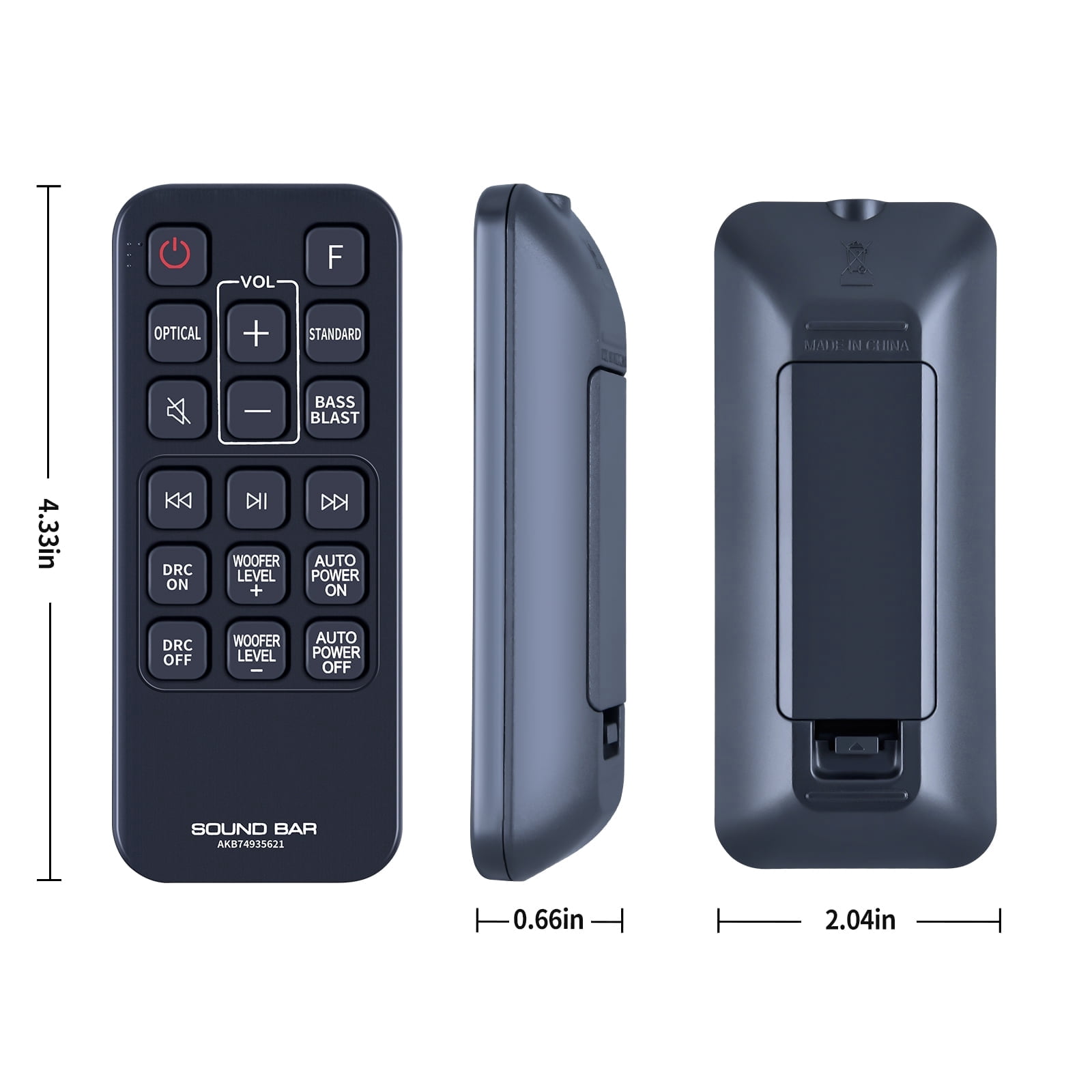 New AKB74935621 Replacement Remote Control For LG Sound Bar SJ2 SPJ2B-W ...