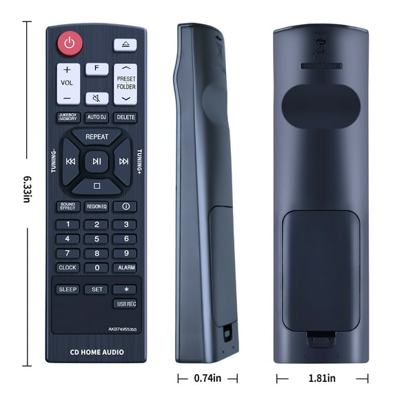 New AKB74955355 Replacement Remote Control fit For LG Mini Hi-Fi CD Home Audio Stereo System CJ87 CJS87F CJS88F CJS88W CJ88 CM4590 CJS45F CJS45W OM4560 OM7560