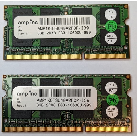 New AMP 16GB 2RX8 PC3-10600U DDR3 Laptop RAM Memory Macbook Pro 13" 15" 2x8G