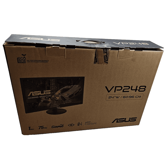New ASUS VP248QG 24" TN 75Hz HD Gaming Monitor, 16:9, FreeSync, 1ms, HDMI/VGA/DP