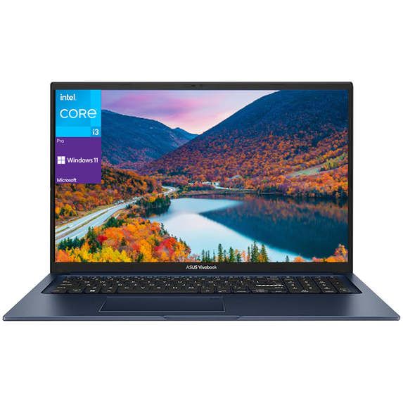 New ASUS Vivobook Laptop, 17.3” FHD Display, Intel Core i3-1215U, 36GB RAM, 1TB SSD, Wi-Fi, Windows 11 Pro, Blue