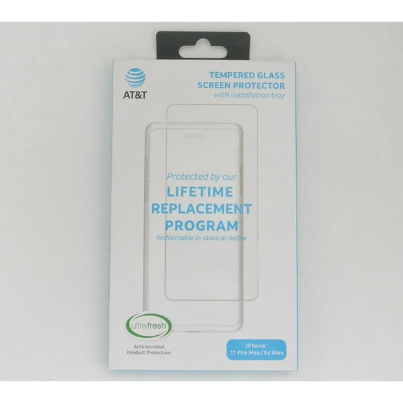 New AT&T ULTRA-FRESH Glass Screen Protector for iPhone 11 Pro Max/XS Max