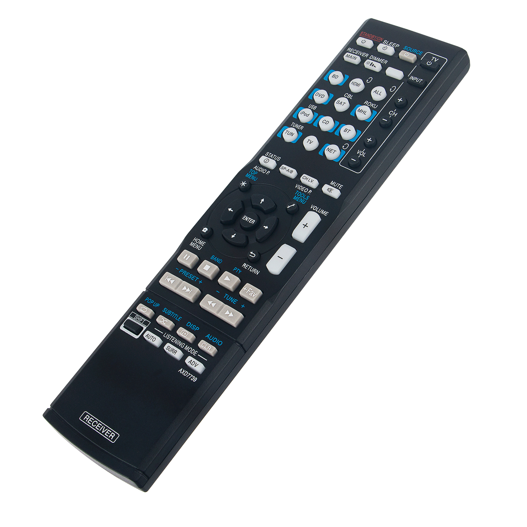 Goshyda Telecomando Universale Di Ricambio AXD7739 Per Pioneer VSX-830-K, VSX-45, VSX-90 E Altri