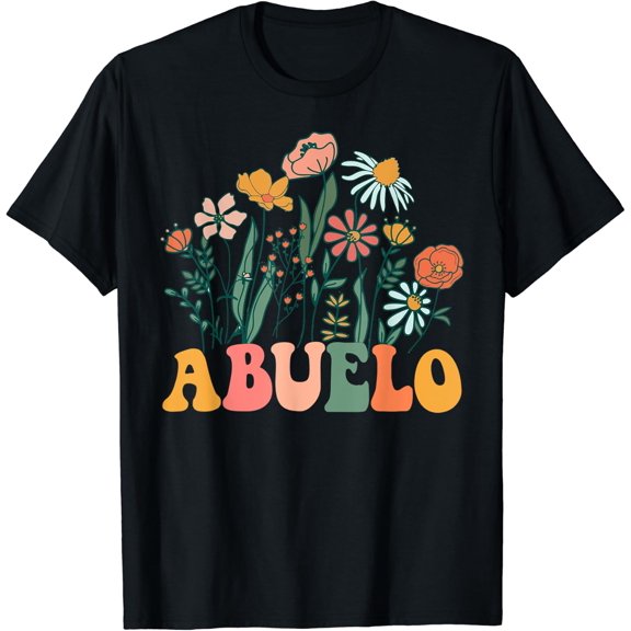 New Abuelo Wildflower Baby Shower Design T-Shirt