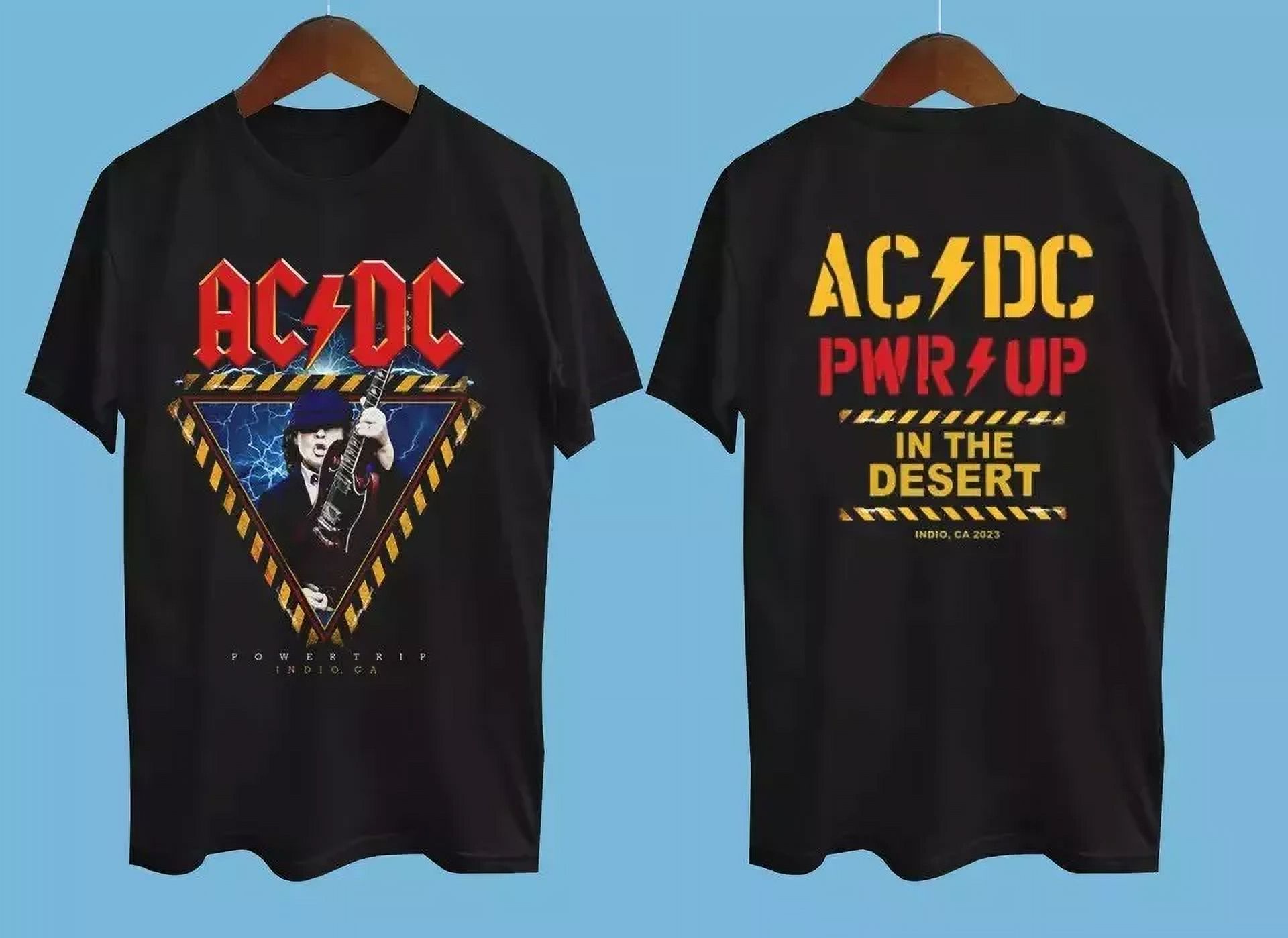 New Acdc Power Trip In The Desert Event Gift For Fan Tshirt 2 Sided ...