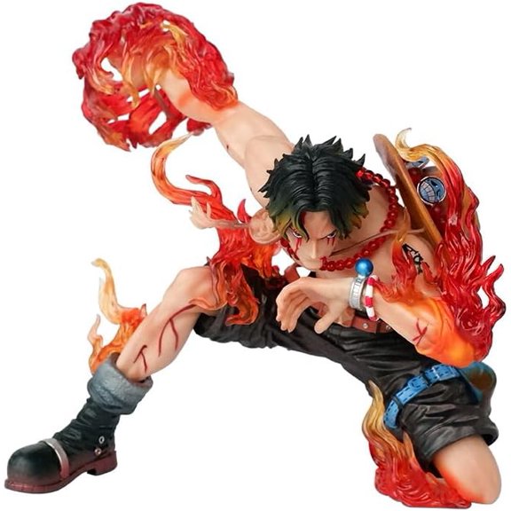 New Ace Figure Fighting Pose Fire Fist Ace Figures 18cm/7.1inch Cartoon Manga Game Character PVC Action Statue Model Figure